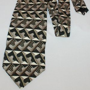 Jay Jacobs Geometric Oak Leaf Silk Tie
